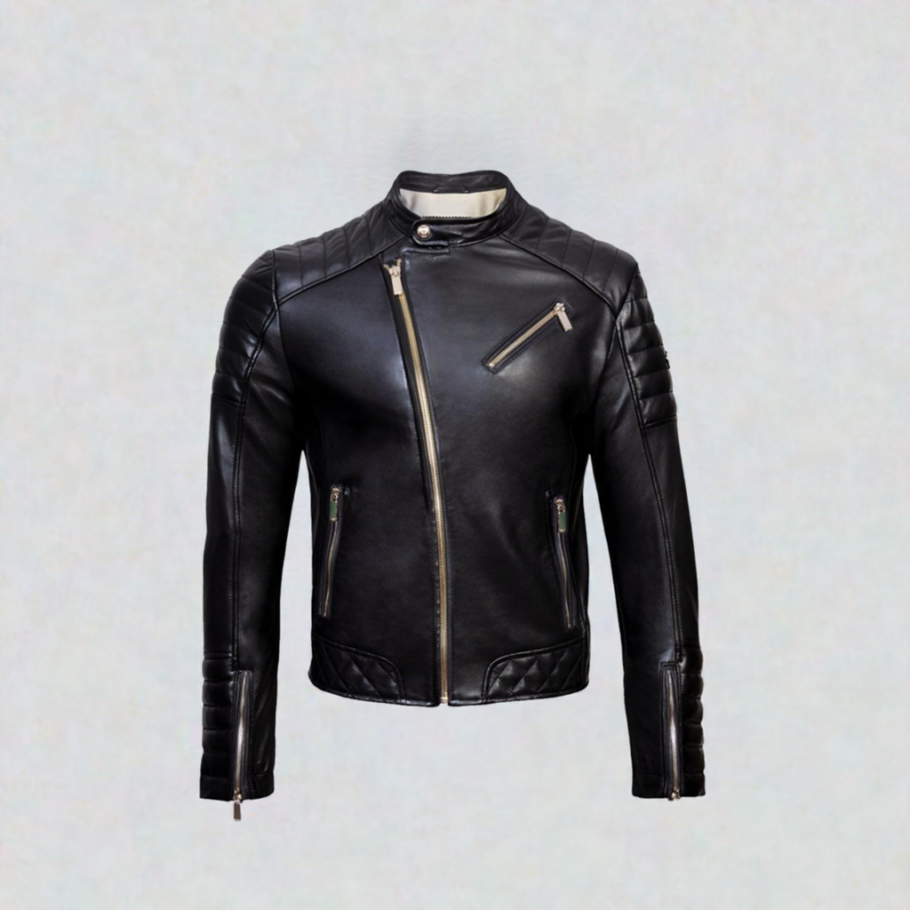 LEATHER BIKER JACKET